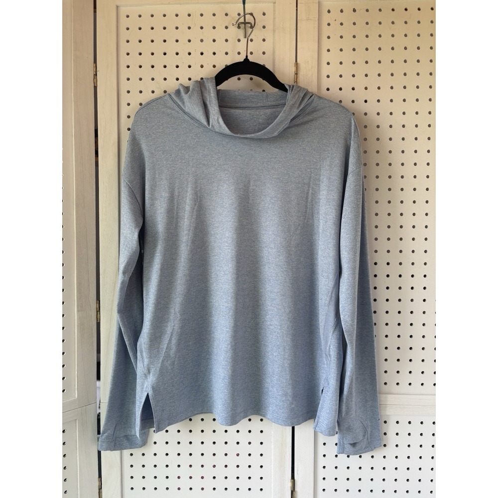 Athleta Uptempo Hoodie Light Blue Athletic Pullover Sweatshirt Shirt Women's‎ M